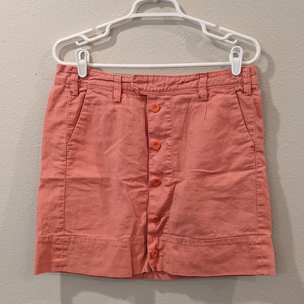100% Cotton/Linen Paper Boy women's skirt size 8 cute Y2K A-line mini